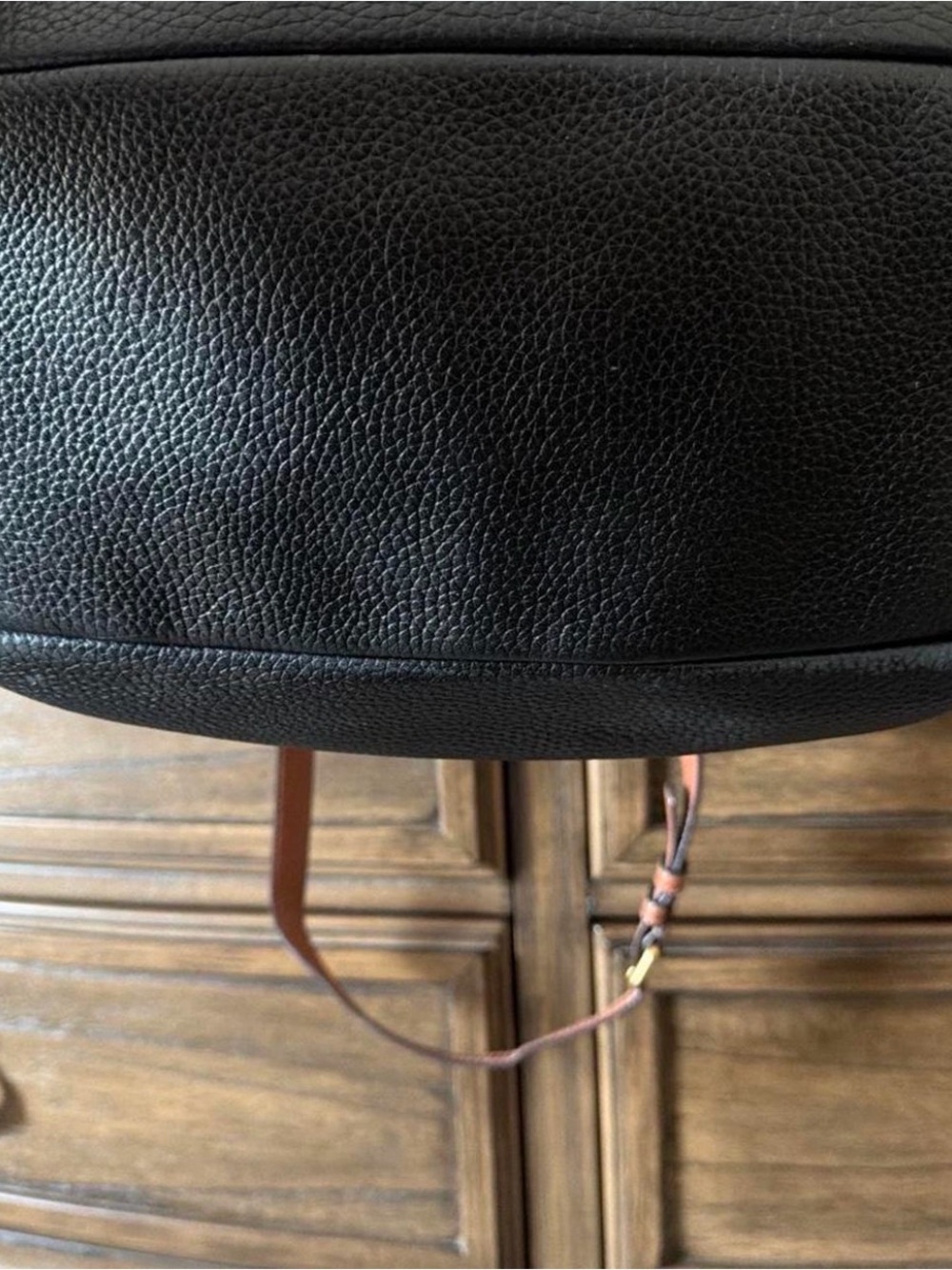 Marc by Marc Jacobs Black Pebbled Leather Hobo with Brown Strap Accents - Picture 4 of 5